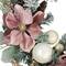 24" Artificial Christmas Decorated Floral Frosted Pine Wreath